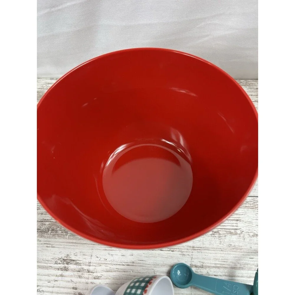 PIONEER WOMAN MELAMINE 9PC Measuring SET & Bowl CHEERFUL ROSE NEW